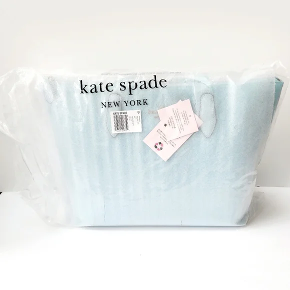 Kate Spade Mel Nylon PACKABLE Tote Aqua Pool Blue - Picture 8 of 12